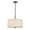 Nickel, variant on Woodbridge Lighting Drum 3-Light Fabric Pendant in Bronze/White