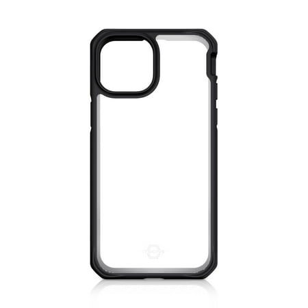 ITSKINS HYBRID-R CASE FOR IPHONE 13 (6.1") - 100% RECYCLED MATERIALS - SOLID SERIES - PLAIN BLACK AND TRANSPARENT