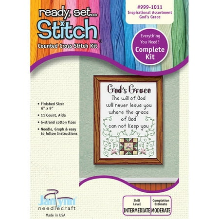 Janlynn 6x9 God's Grace Cross-Stitch Kit