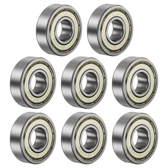 6000-ZZ Deep Groove Ball Bearings, Chrome Steel Z2 Double Metal Shielded Bearing 10x26x8mm, 8 Pack