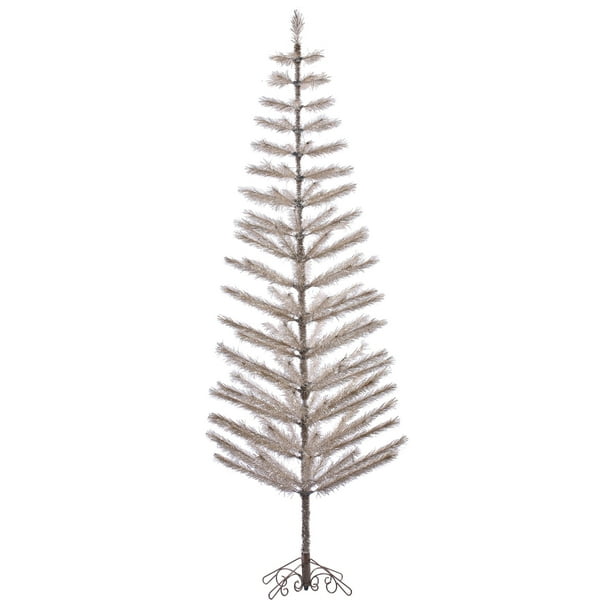 Vickerman Artificial Christmas Tree 9' x 34" Champagne Feather Tree 130