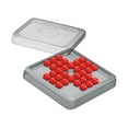 thumbnail image 1 of Bunblic Jeu de Solitaire Traditionnel Classique Jeu d'Échecs de Réflexion pour Fête Amis Rouge, 1 of 8
