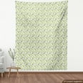 thumbnail image 4 of Botanical Fabric by the Yard, Leafy Branches and Herbs on a Plain Background, Decorative Upholstery Fabric for Chairs & Home Accents, Violet Apple Green by Ambesonne, 4 of 5