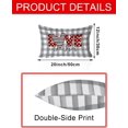 thumbnail image 6 of 12x20 Inch Valentine''s Day Pillow Cover - ''Love Like Jesus'' Script with Grey Buffalo Plaid and Red Love Hearts - Romantic Farmhouse Decorative Cushion Case for Home, Sofa, and Couch Decor, 6 of 6