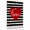 Red, variant on Canvas Wall Art, Valentines Red Love Heart Framed Canvas Prints for Living Room Bedroom, Withe and Black Stripe Extra Large Gallery Wrapped Wall Decor for Home Office, Gifts, 24"x36" Ship Next Day