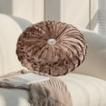 thumbnail image 6 of HCJKDU Round Throw Pillows for Mother's Day Gift, Ice Flower Velvet Pleated Round Pumpkin Throw Pillow Couch Cushion Floor Pillow for Sofa Bed Chair Living Room Car Home Decor for Father‘s Day, 6 of 6