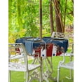 thumbnail image 3 of 4th of July Outdoor Tablecloth with Umbrella Hole and Zipper Rustic Star Stripes Round Tablecloths 60 Inch Waterproof Table Cloths Red White and Blue Patio Table Cloth Cover for Independence Day Party, 3 of 6