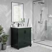 Dorel Living Sunnybrooke 30 Inch Bathroom Vanity with Sink, Green