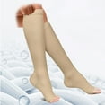 thumbnail image 3 of Knee High Flexible Compression Sox S/M/L/XL/XXL Open Toe Running Compression Socks Compress Socks Compression Socks Sports Compression Socks SKIN COLOR S/M, 3 of 8