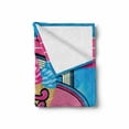thumbnail image 2 of Vintage Soft Flannel Fleece Blanket, Vector Background with Ice Cream Illustration Food Sweets Yummy Design Print, Cozy Plush for Indoor and Outdoor Use, 70" x 90", Blue and Hot Pink, by Ambesonne, 2 of 6