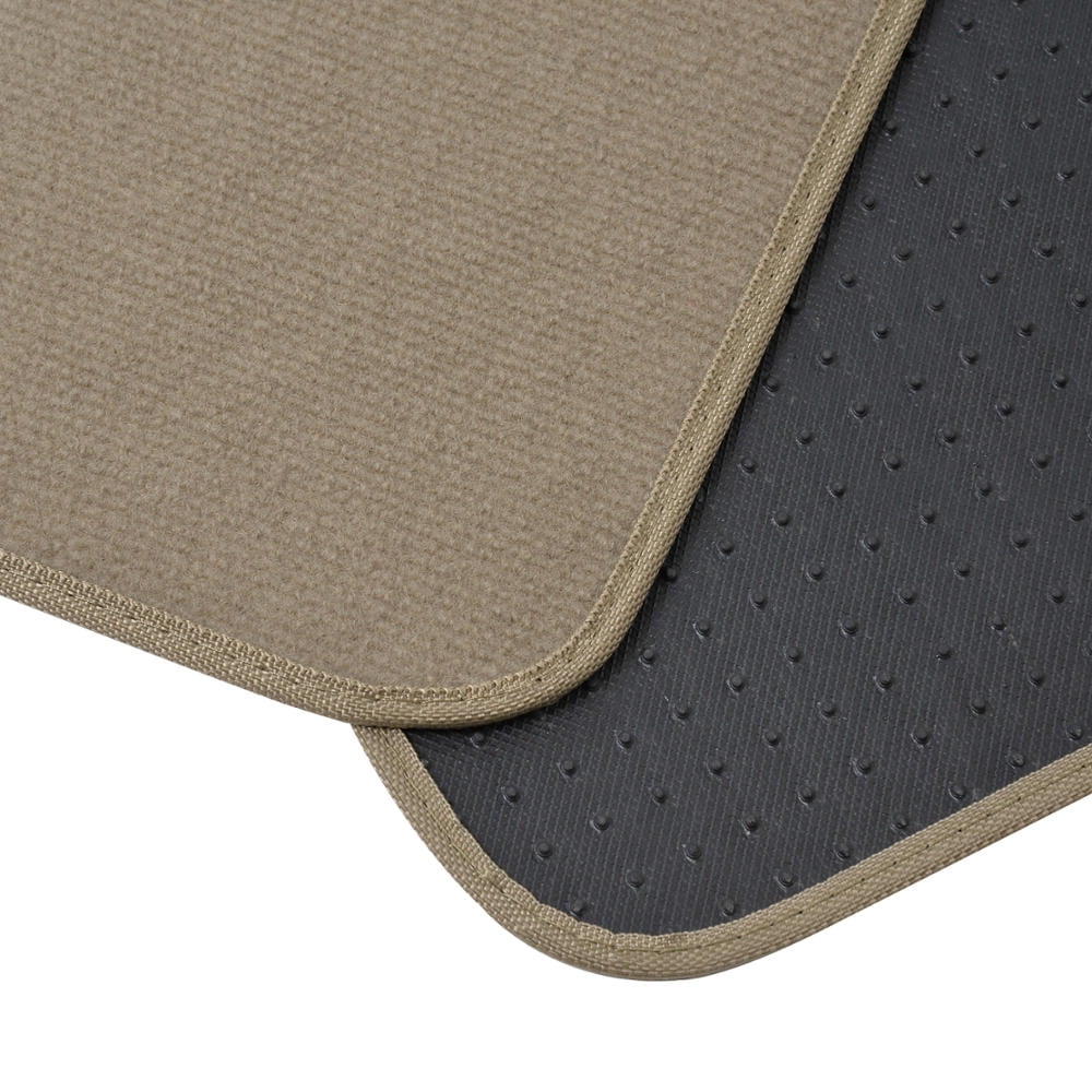 BDK Classic Carpet Floor Mats for Car & Auto - Universal Fit -Front & Rear with Heelpad (Medium Beige) (MT-100-CPTSERIES)