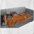 thumbnail image 5 of Cinco de Mayo Soft Flannel Fleece Throw Blanket, Mexican with Guitar Mustache Hat and Triangles, Cozy Plush for Indoor and Outdoor Use, 50" x 70", Orange and Multicolor, by Ambesonne, 5 of 5