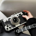 thumbnail image 5 of Case Compatible with iPhone 12,Cute 3D Vintage Camera Phone Case with Hand Strap Unique Cool Silicone TPU Case Shockproof Protective Case Women Girls for iPhone 12, 5 of 14