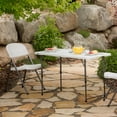 thumbnail image 5 of Lifetime 4 Foot Fold-in-Half Adjustable Height Table, Indoor/Outdoor Essential, White (80509), 5 of 15