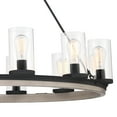 thumbnail image 4 of ACROMA Allegray 12-light Farmhouse Wagon Wheel Chandelier with UL Certified Driftwood 14 Adjustable, Over 60 Inches Painted Walnut, 4 of 5