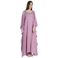 thumbnail image 2 of Moomaya Boat Neck Caftan Rayon Cover Up Printed Cold Shoulder Kaftan Maxi Dress, 2 of 7