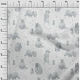 thumbnail image 3 of oneOone Cotton Jersey Light Gray Fabric Bear Sewing Fabric By The Yard Printed Diy Clothing Sewing Supplies 58 Inch Wide, 3 of 6