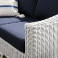 thumbnail image 6 of Modway Conway Sunbrella® Outdoor Patio Wicker Rattan Loveseat in Light Gray Navy, 6 of 10