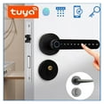 thumbnail image 2 of Door Lock, Tuya Biometric Fingerprint Smart Door Lock Password Electronic Digital Lock Keyless Entry Door Knobs Lock For Bedroom Home ,Easy to Install, 2 of 7