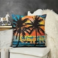 thumbnail image 2 of YINGXI Love Summer Beach Throw Pillow Covers, Pillow Covers, Seaside Scenery Decorative Flannel Pillow Covers Cushion Cases for Couch Sofa Bed Home Decor 24x24in, 2 of 5
