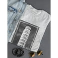 thumbnail image 3 of Leaning Tower Of Pisa Sketch T-Shirt Women -Ethan Harper Designs, Female Large, 3 of 4