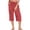 Watermelon Red—Capri Pants, variant on AGWOLF Womens Capri Pants with Pockets Casual Summer Wide Leg Lounge Capris Lightweight Knee Length Drawstring Shorts Summer Beach Vacation Crop Trousers Black L