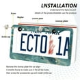 thumbnail image 5 of 2-Pack Aluminum License Plate Frame with 2 Holes for GM License Plate Cover with Free Screws Blue Green Marble Texture, 5 of 8