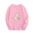 thumbnail image 2 of Fesfesfes Cute Sweatshirt Girl And Boy Casual Long Sleeve Shirts Pullover Tops Round Neck Printing Tops, 2 of 3