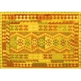 thumbnail image 1 of Ahgly Company Indoor Rectangle Abstract Yellow Contemporary Area Rugs, 4' x 6', 1 of 4