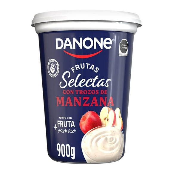 Yoghurt Danone frutas selectas con trozos de manzana 900 g