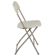 Flash Furniture Hercules Series Plastic Folding Chair Beige - 10 Pack 650LB Weight Capacity Comfortable Event Chair - Lightweight Folding Chair