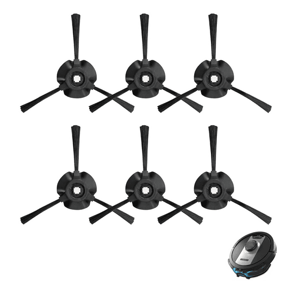 6 Pack RV2400WD Replacement Side Brush for Shark AI Robot Vacuum AV2501AE RV2610WD AV2610WA RV2410WD RV2402WD RV2502AE RV2810S AV2810AE 360 Robot Replacement Parts