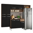 thumbnail image 1 of Cocina Integral Madesa Emilly Fit 229cm Marrón/Negro GREM229003, 1 of 9