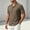 Brown, variant on Mens Casual Textured Shirts Knit Summer Beach Vacation Short Sleeve Button Down Tops Wine