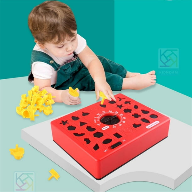 HKUKY Time Puzzle - Juego de mesa emergente con rompecabezas de formas para niños, juguetes de educación temprana para niños y niñas, enseña formas y deducción, ideal para cumpleaños de niños