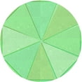thumbnail image 1 of Ahgly Tapis Rond Lavable en Machine Intérieur Transitionnel Vert, 7 Pieds Rond, 1 of 7