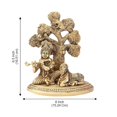 thumbnail image 2 of Lord Krishna Sitting under a tree playing flute with cow brass made decorative statue for gift/decor, 2 of 4
