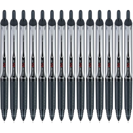 Pilot Precise V5 Premium Rolling Ball Retractable Pens, Extra Fine Point,0.5 mm, Black Ink, 14 Count