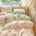 thumbnail image 2 of NAYOROOM Green Leaf Red Berry Duvet Cover Queen Set, 3 Piece Reversible Super Soft Breathable Comforter Cover, 2 of 8