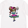 thumbnail image 4 of Inktastic Día de los Muertos girl with decorative skull balloon Boys or Girls Long Sleeve Toddler T-Shirt, 4 of 5