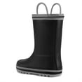 thumbnail image 2 of Kushyshoo Kids Rain Boots Black Waterproof Printed Rubber Boots with Handles Size 3 Big Kids Rain Boots, 2 of 5