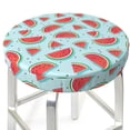 thumbnail image 3 of Honeii Watermelon Bar Stool Covers – Perfect Fit for 12" to 14" Round Stools, Crease-Resistant, Stretchy, Washable & Dustproof Seat Slipcovers-14 inch, 3 of 7