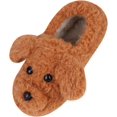 thumbnail image 4 of Lindas pantuflas de algodón para mujer, pantuflas de invierno para dormitorio interior para mujer, pantuflas antideslizantes con dibujos animados de perro, de felpa, 6/6,5 UK, 4 of 5