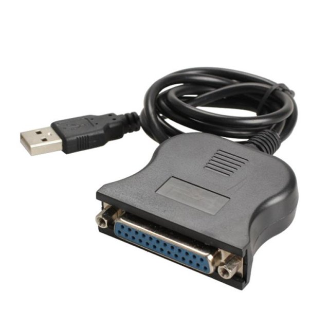Câble Convertisseur Parallèle d'Imprimante USB Mâle vers Port DB25 Femelle, Cordon Adaptateur 25 Broches