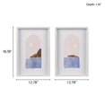 thumbnail image 3 of Intelligent Design 2-Piece Novelty Framed Wall Art Set with Printed Coastal View, Pink/Blue, 12.78"W x 18.78"H, 3 of 10