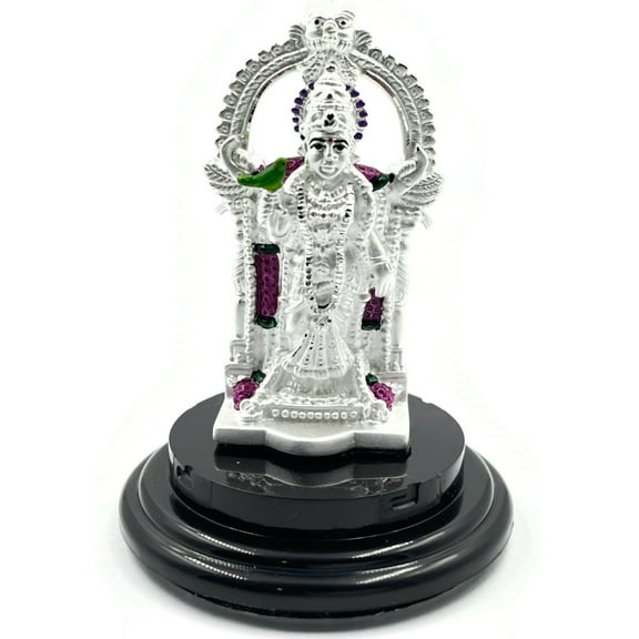 999 Pure Silver Meenakshi 2.5-inch Tall idol / Statue / Murti (Figurine #01)