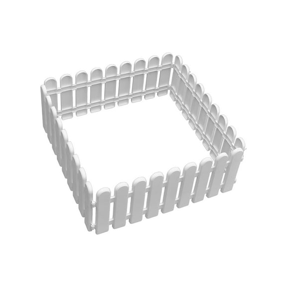 Christmas Tree Fences White Fence Border Mini Plastic Decorative Fences Christmas Tree Barrier for Dogs Kids Home Wedding Fairy Garden Party