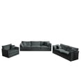 thumbnail image 3 of Miekor Furniture Modern Sofa Couch, 3 Piece Set Extra Deep Seat Sectional Sofa for Living Room, Oversized Sofa, 3 Seat Sofa, Loveseat and Single Sofa, Gray Chenille 57306, 3 of 14