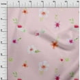 thumbnail image 2 of oneOone Georgette Viscose Fabric Flower & Leaves Watercolor Print Fabric By The Yard 42 Inch Wide, 2 of 4