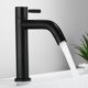 thumbnail image 3 of Grifo para lavabo, grifo para lavabo individual de acero inoxidable, elegante diseño retro, negro mate para baño e inodoro, 3 of 5